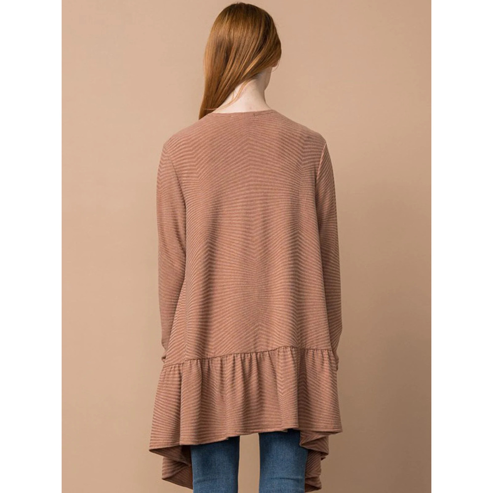 Camel Brown Lightweight Open Front Cardigan Size Medium - Picture 3 of 4